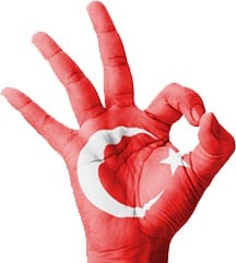 Turkey hand peace sign